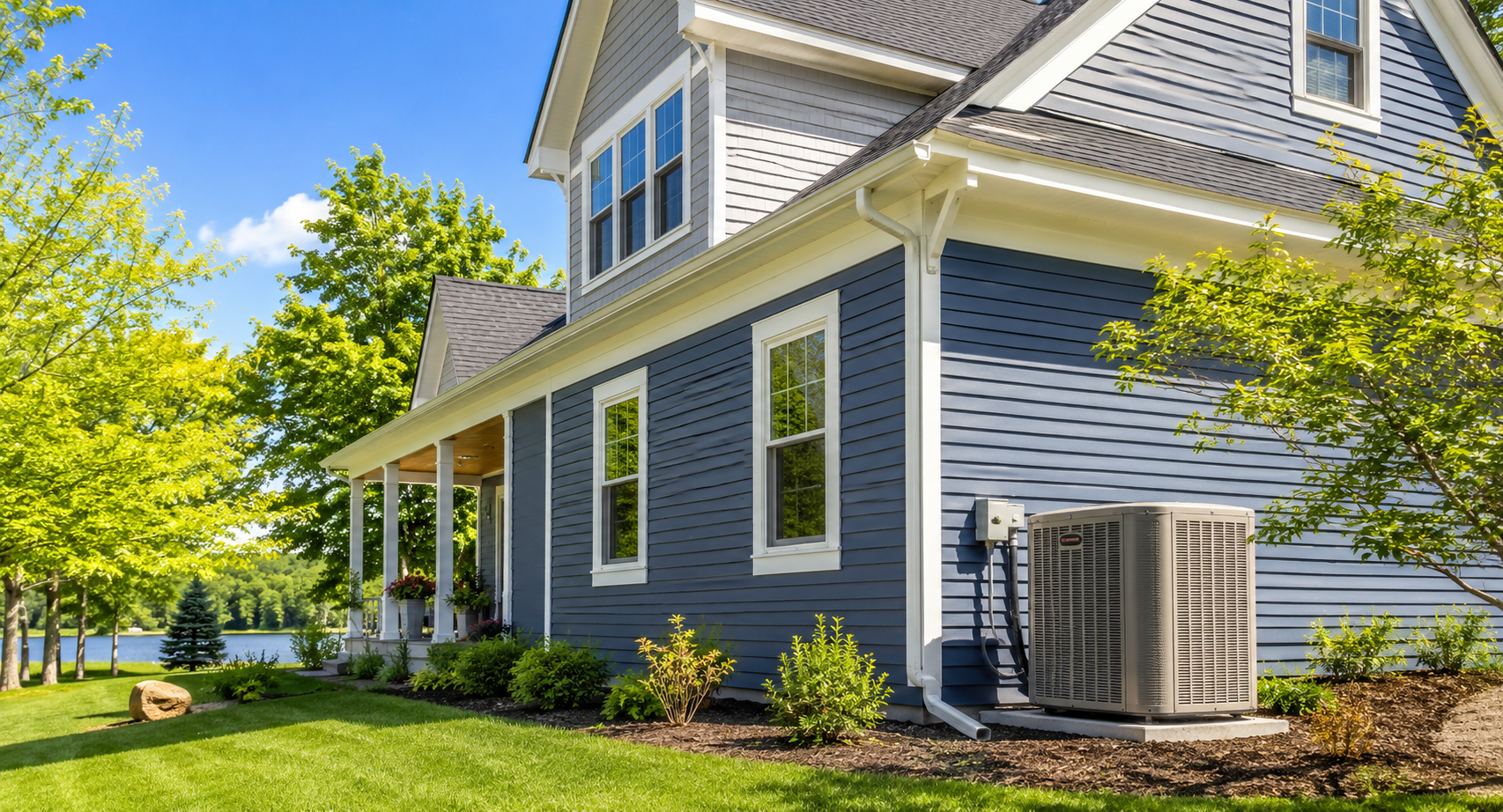 Energy-efficient home exterior with new windows and updated siding in Michigan.