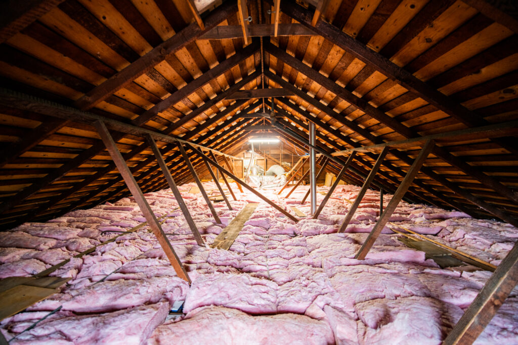 Attic insulation installation in Southfield, MI, improving home energy efficiency.