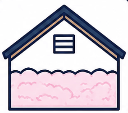 Attic with blow-in insulation for energy efficiency in Michigan homes
