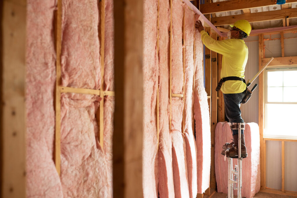 Insulation installation in Southfield, MI, by Michigan Smart Energy contractor improving home energy efficiency.