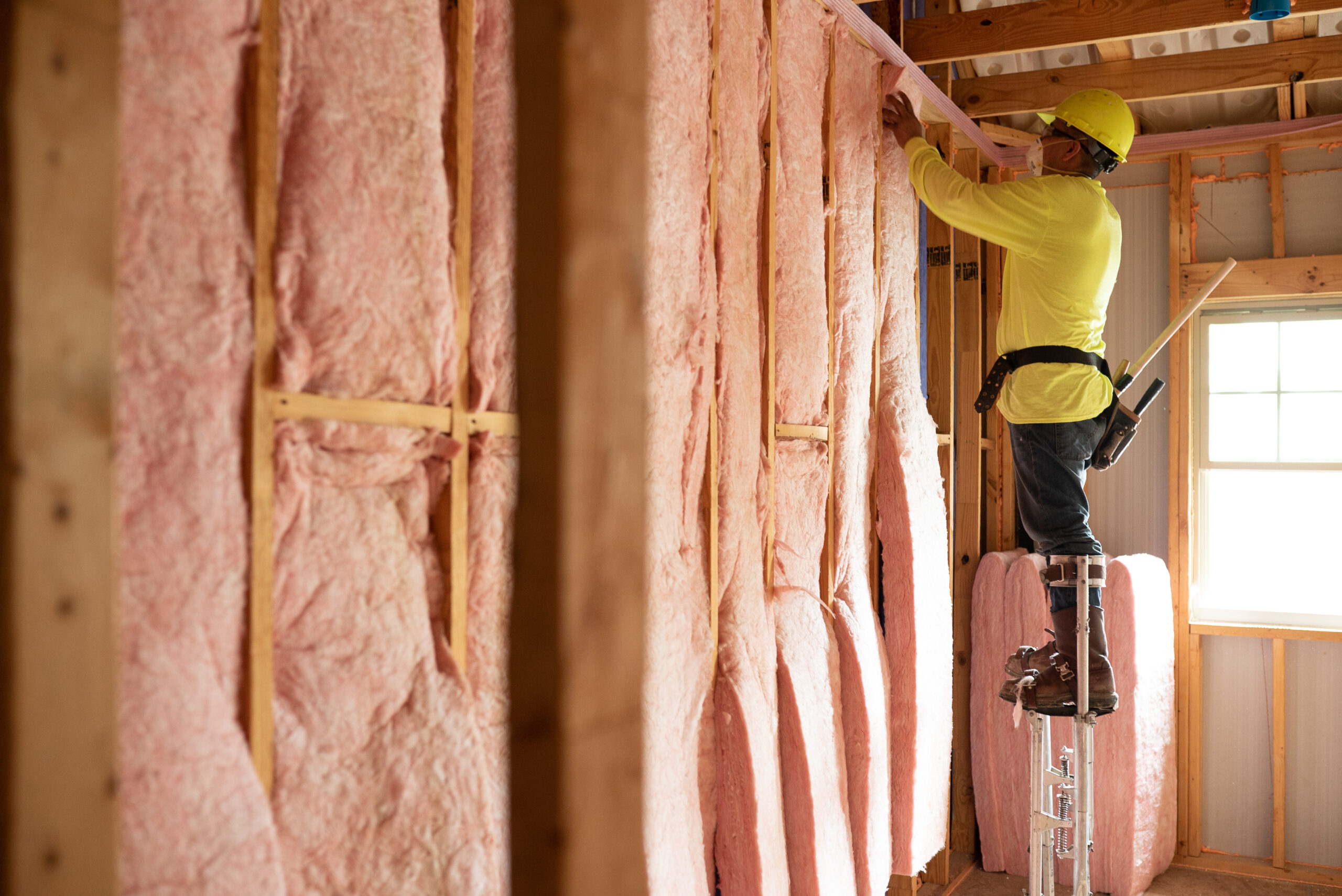 Insulation installation in Southfield, MI, by Michigan Smart Energy contractor improving home energy efficiency.