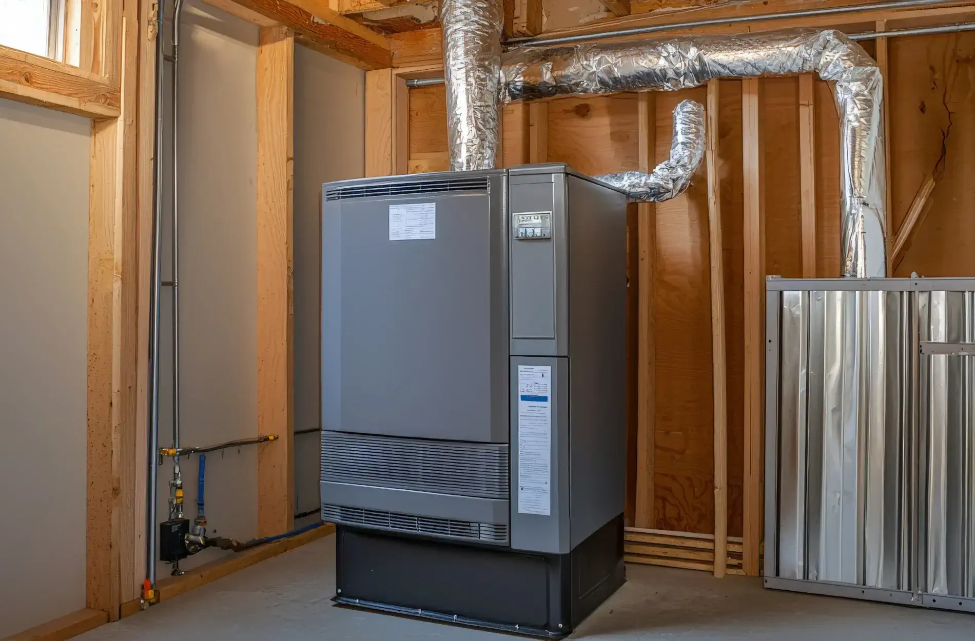 High-efficiency furnace installation in Michigan home, properly sized for optimal heating.